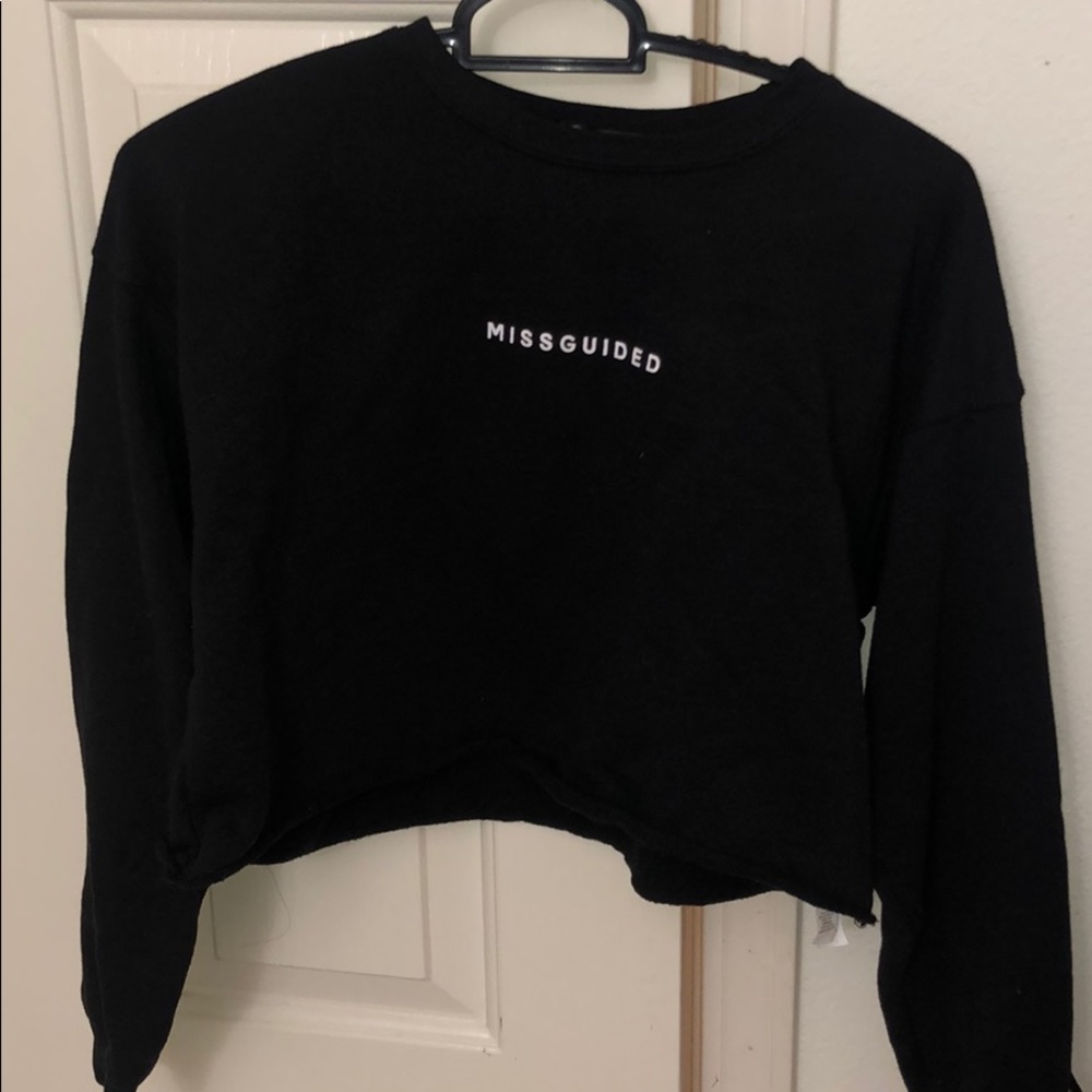cropped black sweater